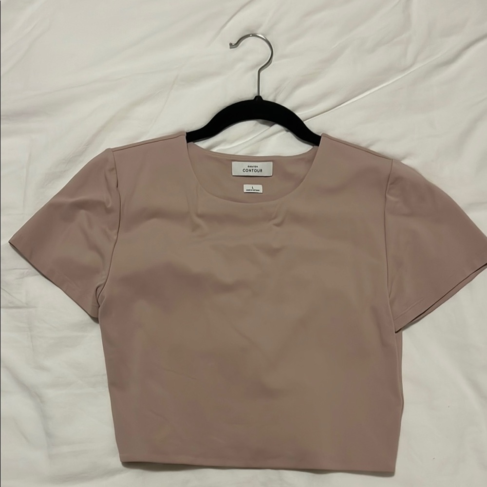 Women's Mauve Short Sleeve Crop Top